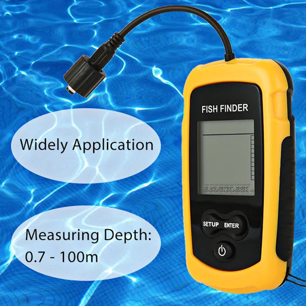 FishiGill 100M Portable Sonar Fish Finder with LCD Display